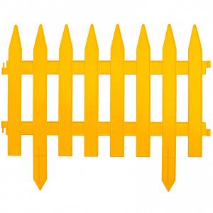 Забор декоративный &quot;Рейка&quot;, 28 х 300 см, желтый, Россия, Palisad