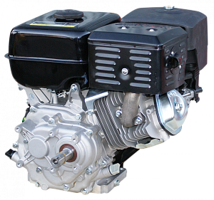 Двигатель LIFAN 190F-L (15 л.с., 4-хтактный, одноцилиндровый, с воздушным охлаждением, вал 25 мм, 420см³, ручная система запуска, шестеренчатый редуктор, вес 35 кг)