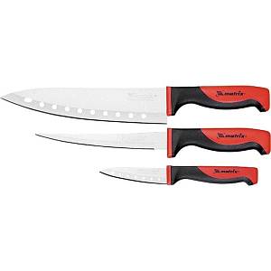 Набор ножей поварских &quot;Silver Teflon&quot;, тефл. покр, 200 мм, 160 мм, 80 мм, 3 шт Matrix Kitchen