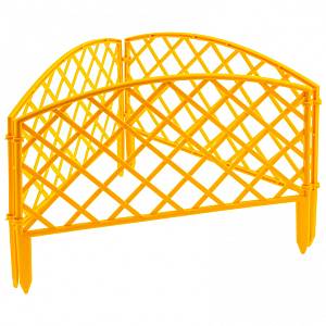 Забор декоративный "Сетка", 24 х 320 см, желтый, Россия, Palisad
